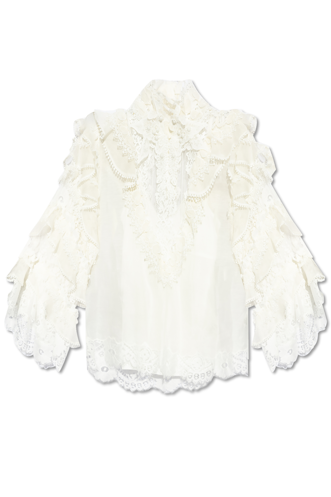 Tシャツ・カットソー ZIMMERMANN TOP MAXINE Maxine crochet-trimmed top | Luisa World